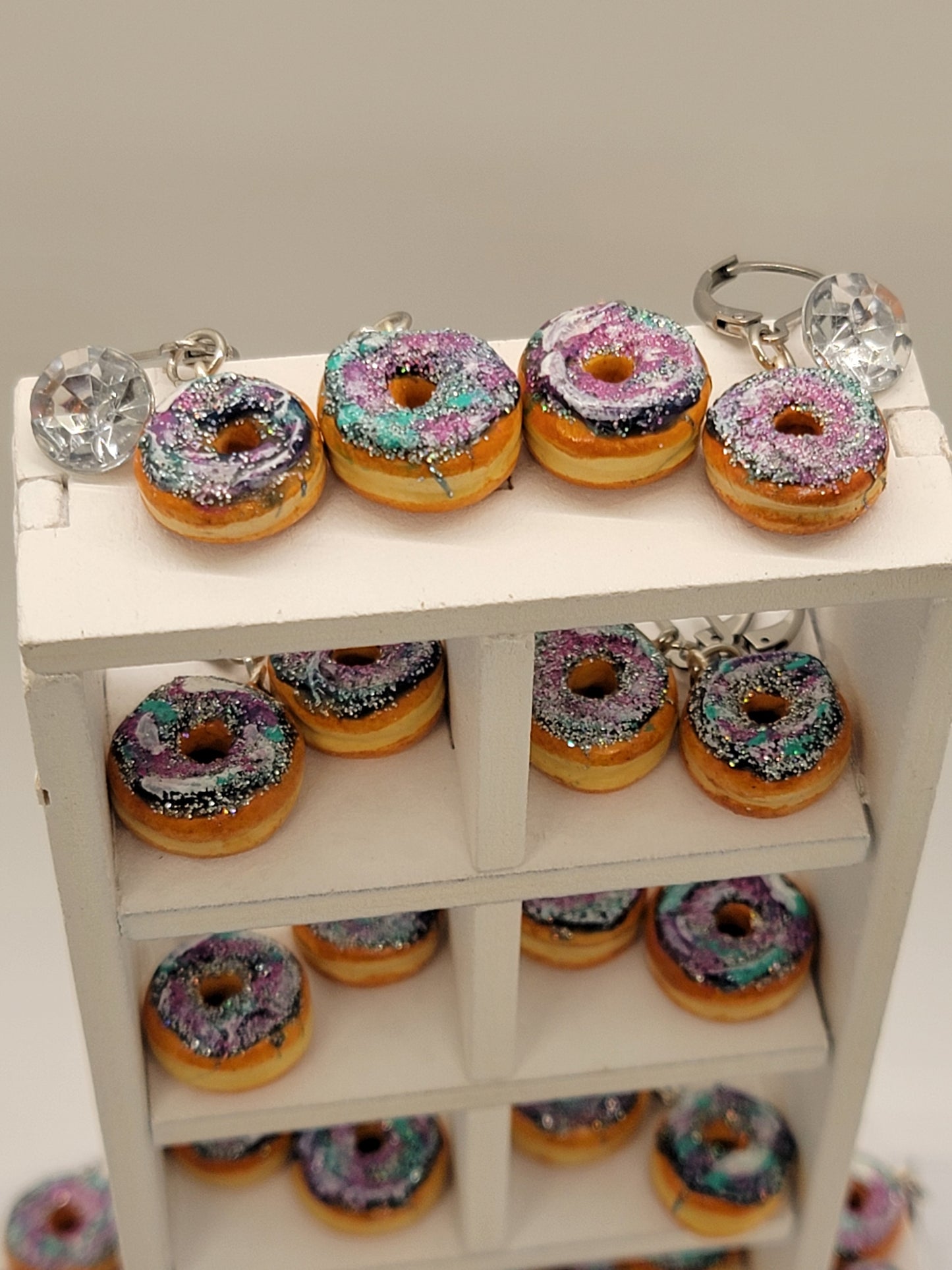 Galaxy donut earrings
