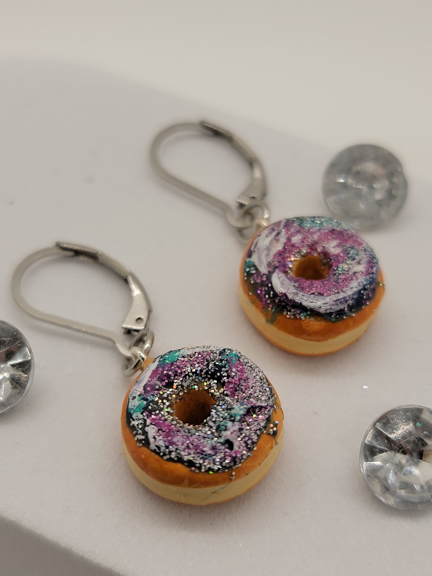 Galaxy donut earrings
