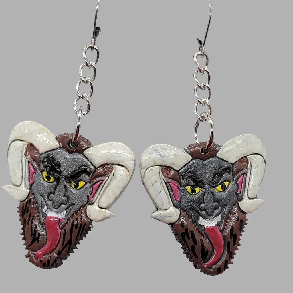 Krampus earrings